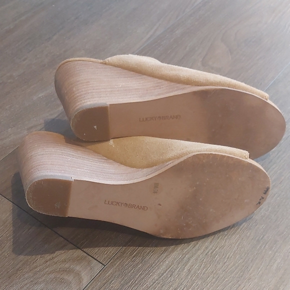 Lucky Brand Tan Mules with Wedge Heel - Picture 5 of 5